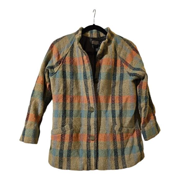 PENDLETON Plaid Virgin Wool Jacket - Size Medium - Picture 1 of 7